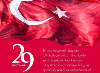 Birinci vitse-prezident Mehriban Əliyeva Türkiyə xalqını milli bayram münasibətilə təbrik edib