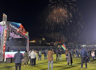 Füzulidə bayram atəşfəşanlığı olub