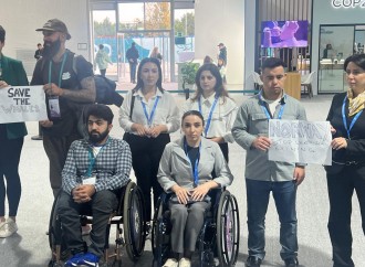COP29 məkanında dəniz mədənçiliyi və balina ovuna qarşı etiraz aksiyası keçirildi
