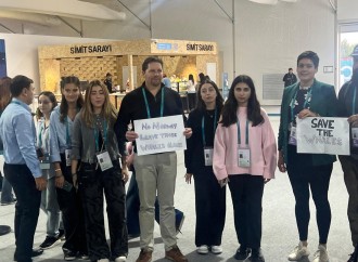 COP29 məkanında dəniz mədənçiliyi və balina ovuna qarşı etiraz aksiyası keçirildi