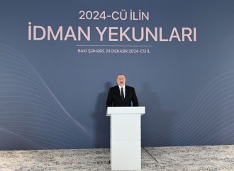 Prezident İlham Əliyev 2024-cü ilin idman yekunlarına həsr olunan mərasimdə iştirak edib