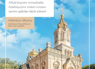 Birinci vitse-prezident Mehriban Əliyeva Azərbaycanın xristian icmasını Milad bayramı münasibətilə təbrik edib