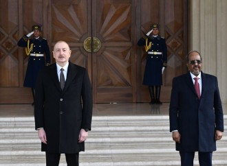 Somali Prezidenti Hasan Şeyx Mahmudun rəsmi qarşılanma mərasimi olub