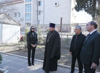 Birinci vitse-prezident Mehriban Əliyeva Gəncədə Aleksandr Nevski adına Rus Pravoslav kilsəsində olub