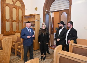 Heydər Əliyev Fondunun vitse-prezidenti Leyla Əliyeva Qubadakı Qırmızı qəsəbədə “Altı günbəz” sinaqoqunda olub