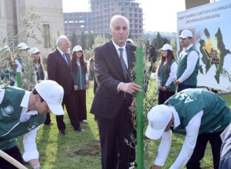 Heydər Əliyev Fondunun vitse-prezidenti Leyla Əliyeva və Arzu Əliyeva Sumqayıtda ağacəkmə aksiyasında iştirak ediblər