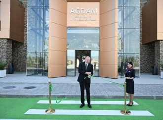 Prezident İlham Əliyev Ağdam Dəmir Yolu və Avtovağzal Kompleksinin açılışında iştirak edib