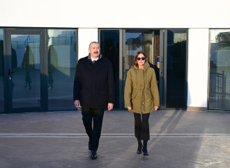Prezident İlham Əliyev və Birinci xanım Mehriban Əliyeva Xankəndi şəhərində Zəfər parkının açılışında iştirak ediblər