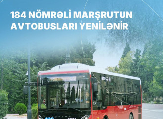 184 nömrəli marşrutda ekoloji təmiz avtobuslar sərnişinlərin ixtiyarına verilir