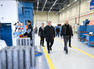 Prezident İlham Əliyev Tərtər elektromexanika zavodunun yenidənqurmadan sonra açılışında iştirak edib