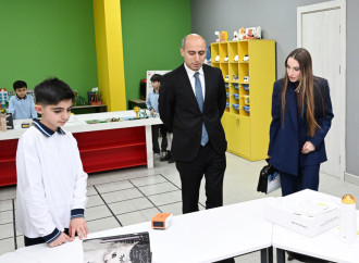 Heydər Əliyev Fondunun vitse-prezidenti Leyla Əliyeva və Alena Əliyeva Gəncədə STEAM mərkəzində və 37 nömrəli tam orta məktəbdə olublar