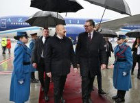Prezident İlham Əliyev Serbiyaya rəsmi səfərə gəlib