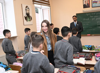Leyla Əliyeva və Alena Əliyeva Quba şəhərində internat tipli ümumtəhsil məktəbini və STEAM mərkəzini ziyarət ediblər
