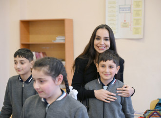 Leyla Əliyeva və Alena Əliyeva Quba şəhərində internat tipli ümumtəhsil məktəbini və STEAM mərkəzini ziyarət ediblər