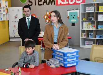 Leyla Əliyeva və Alena Əliyeva Quba şəhərində internat tipli ümumtəhsil məktəbini və STEAM mərkəzini ziyarət ediblər