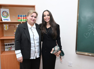 Leyla Əliyeva və Alena Əliyeva Quba şəhərində internat tipli ümumtəhsil məktəbini və STEAM mərkəzini ziyarət ediblər