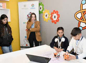 Leyla Əliyeva və Alena Əliyeva Quba şəhərində internat tipli ümumtəhsil məktəbini və STEAM mərkəzini ziyarət ediblər