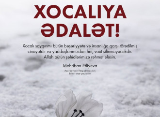 Birinci vitse-prezident Mehriban Əliyeva Xocalı soyqırımının 34-cü ildönümü ilə bağlı paylaşım edib