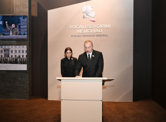 Prezident İlham Əliyev və Birinci xanım Mehriban Əliyeva Xocalı Soyqırımı Memorialının açılışında iştirak ediblər