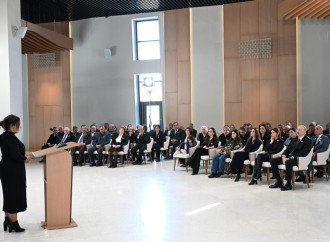 Prezident İlham Əliyev və Birinci xanım Mehriban Əliyeva Xocalı Soyqırımı Memorialının açılışında iştirak ediblər