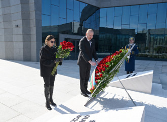Prezident İlham Əliyev və Birinci xanım Mehriban Əliyeva Xocalı Soyqırımı Memorialının açılışında iştirak ediblər
