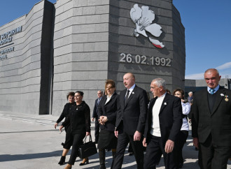 Prezident İlham Əliyev və Birinci xanım Mehriban Əliyeva Xocalı Soyqırımı Memorialının açılışında iştirak ediblər