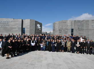 Prezident İlham Əliyev və Birinci xanım Mehriban Əliyeva Xocalı Soyqırımı Memorialının açılışında iştirak ediblər
