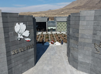 Prezident İlham Əliyev və Birinci xanım Mehriban Əliyeva Xocalı Soyqırımı Memorialının açılışında iştirak ediblər
