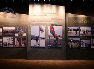 Prezident İlham Əliyev və Birinci xanım Mehriban Əliyeva Xocalı Soyqırımı Memorialının açılışında iştirak ediblər