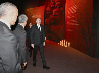 Prezident İlham Əliyev və Birinci xanım Mehriban Əliyeva Xocalı Soyqırımı Memorialının açılışında iştirak ediblər