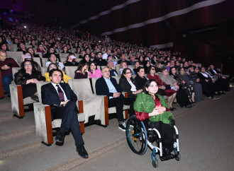 Leyla Əliyeva Heydər Əliyev Sarayında “Yalnız mədəniyyət” adlı musiqili tamaşada iştirak edib