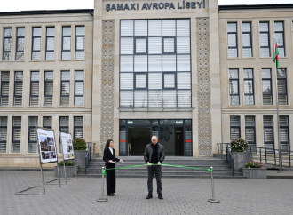 Prezident İlham Əliyev Şamaxı Avropa liseyinin yeni binasının açılışında iştirak edib