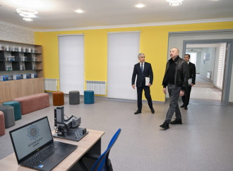 Prezident İlham Əliyev Şamaxı Avropa liseyinin yeni binasının açılışında iştirak edib
