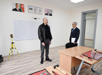 Prezident İlham Əliyev Şamaxı Avropa liseyinin yeni binasının açılışında iştirak edib