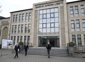 Prezident İlham Əliyev Şamaxı Avropa liseyinin yeni binasının açılışında iştirak edib