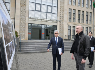 Prezident İlham Əliyev Şamaxı Avropa liseyinin yeni binasının açılışında iştirak edib