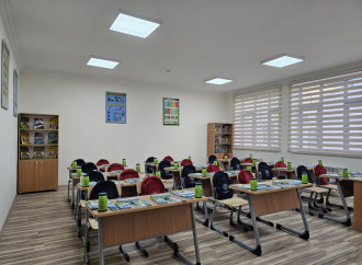 Prezident İlham Əliyev Şamaxı Avropa liseyinin yeni binasının açılışında iştirak edib