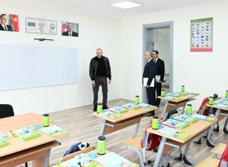Prezident İlham Əliyev Şamaxı Avropa liseyinin yeni binasının açılışında iştirak edib