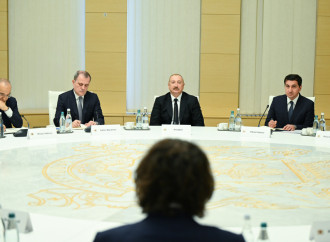 Prezident İlham Əliyevin Gürcüstanın Baş naziri İrakli Kobaxidze ilə geniş tərkibdə görüşü olub