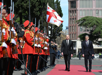 Prezident İlham Əliyevin Tbilisidə rəsmi qarşılanma mərasimi olub