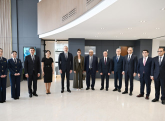 Prezident İlham Əliyev və Birinci xanım Mehriban Əliyeva Milli Aviasiya Akademiyasında Beynəlxalq Təlim Mərkəzinin açılışında iştirak ediblər