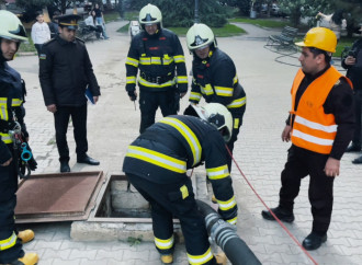 FHN Gəncədə şərti yanğın təlimi keçirib