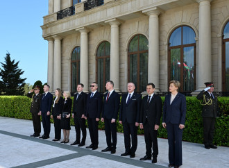 Latviya Prezidentinin rəsmi qarşılanma mərasimi olub