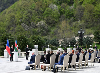 Prezident İlham Əliyev və Çexiyanın Baş naziri Andrey Babiş mətbuata bəyanatlarla çıxış edirlər
