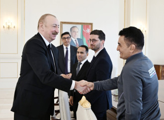 Prezident İlham Əliyev Avropa çempionatında komanda hesabında çempion olan güləşçiləri qəbul edib