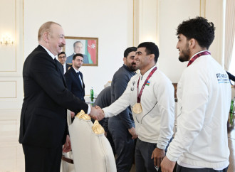 Prezident İlham Əliyev Avropa çempionatında komanda hesabında çempion olan güləşçiləri qəbul edib