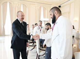 Prezident İlham Əliyev Avropa çempionatında komanda hesabında çempion olan güləşçiləri qəbul edib