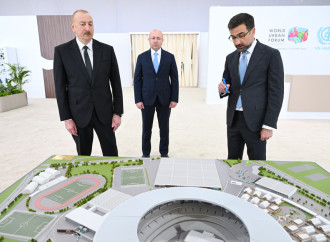Prezident İlham Əliyev Bakı Olimpiya Stadionunun ərazisində WUF13 ilə bağlı görülən işlərlə tanış olub
