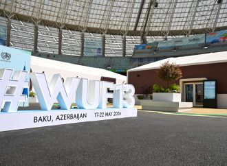 Prezident İlham Əliyev Bakı Olimpiya Stadionunun ərazisində WUF13 ilə bağlı görülən işlərlə tanış olub