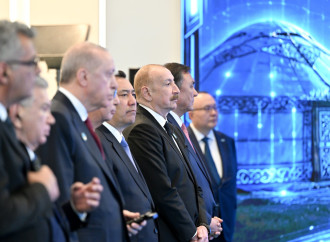 Prezident İlham Əliyev və TDT-nin qeyri-rəsmi Zirvə görüşünün digər iştirakçıları Türk Sivilizasiyası Mərkəzinin təməlqoyma mərasimində iştirak ediblər